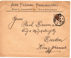 75861 - Deutsches Reich - 1899 - 3Pfg Krone / Adler EF A DrucksBf BERLIN -> Dresden, Datum "9.9.99" - Cartas & Documentos