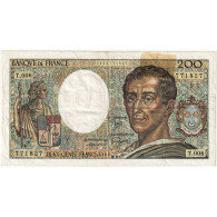 France, 200 Francs, Montesquieu, 1981, T.008, TB, Fayette:70.01, KM:155a - 200 F 1981-1994 ''Montesquieu''