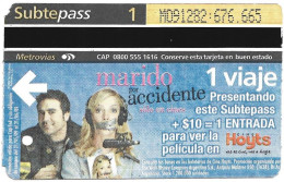 Subway Pass - Argentina, The Accidental Husband, N°1201 - Lots - Collections