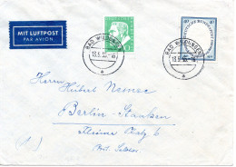 75866 - Bund - 1955 - 40Pfg Schiller MiF A LpBf BAD WILDUNGEN -> Westberlin - Lettres & Documents