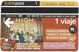 Subway Pass - Argentina, High School Musical, N°1203 - Lots - Collections