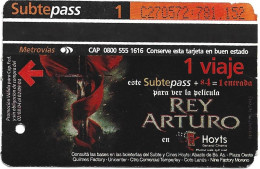 Subway Pass - Argentina, King Arthur, N°1205 - Sammlungen