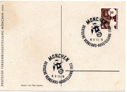 75868 - Bund - 1953 - 4Pfg Verkehrsausstellung EF A AnsKte SoStpl MUENCHEN - DEUTSCHE VERKEHRSAUSSTELLUNG 1953 - Covers & Documents