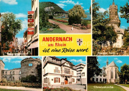 73248335 Andernach Fussgaengerzone Runder Turm Christuskirche Museum Schlossgart - Andernach