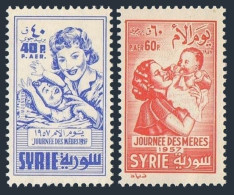 Syria C228-C229,lightly Hinged.Michel 715-716. Mother's Day,1957. - Syria