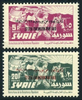 Syria 405-406, Hinged. Michel 713-714. People's Army Overprinted, 1957. - Syria