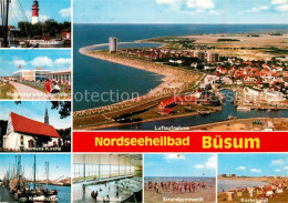 73248095 Buesum Nordseebad Leuchtturm Wellenbad Liegehalle Kirche Hafen Strandgy - Buesum