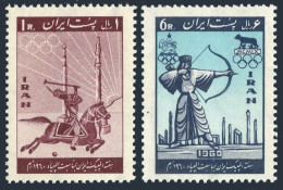 Iran 1159-1160,MNH. Mi 1080-1081. Olympics Rome-1960.Polo Player,Persian Archer. - Iran
