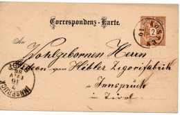 75894 - Österreich - 1886 - 2Kr Wappen GAKte KOSTEN -> INNSBRUCK - Storia Postale