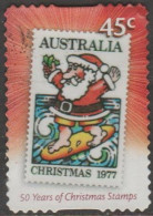 AUSTRALIA - DIE-CUT - USED - 2007 45c Christmas - Surfie Santa - Embellished - Usados