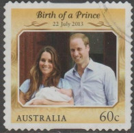 AUSTRALIA - DIE-CUT - USED - 2013 60c Birth Of Prince George Of Cambridge - Gebraucht