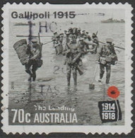 AUSTRALIA - DIE-CUT - USED - 2015 70c Centenary Of WWI 1915: - Gallipoli - The Landing - Soldiers - Gebraucht