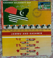 PAKISTAN 2024 FDC - KASHMIR Solidarity Day, JINNAH MAP Flags, Privately Issued First Day Cover (RAWALPINDI) - Pakistan