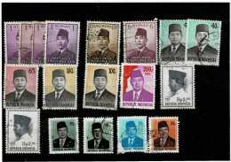 INDONESIA ,"Presidente Suharto" ,18 Pezzi Usati ,qualita Buona - Indonesië