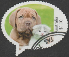 AUSTRALIA - DIE-CUT - USED - 2020 $1.10 "MyStamps" - Pets - Puppy And Kitten - Oblitérés