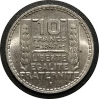 10 Francs Turin Grosse Tête  1947 B   - France / KM#908 - 10 Francs