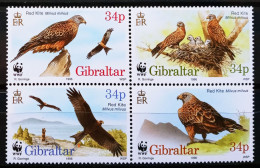 GIBRALTAR - IVERT 783/86 BLOQUE NUEVOS ** - FAUNA VOLADORAS - AGUILAS - Gibraltar