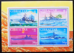 GIBRALTAR - IVERT 806/09 HOJA BLOQUE Nº 27 NUEVOS ** - BARCOS DE GUERRA - Gibilterra