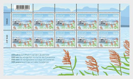 Switzerland Suisse Schweiz 2024 200 Years Boat Trips On Lake Constance Ship Sheetlet MNH - Blocs & Feuillets