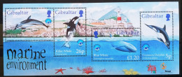 GIBRALTAR - IVERT 831/34 HOJA BLOQUE 32 NUEVOS ** AÑO INTEN. DE LOS OCEANOS BALLENA; ORCA; DELFIN - Gibraltar