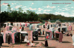 ! Alte Ansichtskarte Kolberg, Strandkörbe - Polen