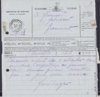 Télégramme Déposé à BRUXELLES - Càd Arrivée Octogon. "GEERARDSBERGEN /9 AVRIL 1913/ GRAMMONT" - Telegramme