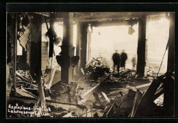 Foto-AK Berlin-Lichtenberg, Explosions-Unglück 1928, Wohnhaus Landsberger Allee  - Catastrofi