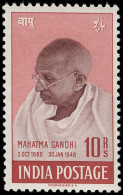 India 1948 Mahatma Gandhi Mourning 10r Mounted Mint, NICE COLOUR As Per Scan - Mahatma Gandhi
