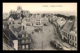 59 - CASSEL - L'EGLISE ET LA PLACE - Cassel