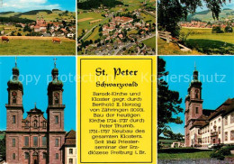 73239861 St Peter Schwarzwald Fliegeraufnahme Barockkirche Kloster  St Peter Sch - St. Peter