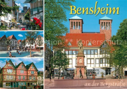 73237993 Bensheim Bergstrasse Fachwerkhaeuser Marktplatz Rathaus Denkmal Benshei - Bensheim