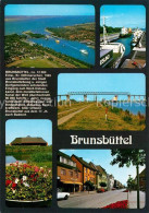 73237960 Brunsbuettel Fliegeraufnahme Hafen Bruecke Stadtansicht Park Chronik Br - Brunsbüttel