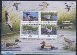 India 2000 Indepex 2000  Birds S/s, Mint NH, Nature - Birds - Ducks - Ungebraucht