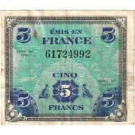 France, 5 Francs, Drapeau/France, 1944, TTB, Fayette:17.01, KM:115a - 1944 Drapeau/France