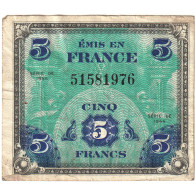 France, 5 Francs, Drapeau/France, 1944, TB+, Fayette:17.01, KM:115a - 1944 Vlag/Frankrijk