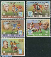 Niger 1978 World Cup Football Winners 5v, Red Overprints, Mint NH, Sport - Football - Niger (1960-...)