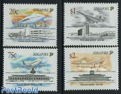 Singapore 1991 Civil Aviation 4v, Mint NH, Transport - Concorde - Aircraft & Aviation - Concorde