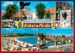 73234033 Eckernfoerde Strand Hafen Brunnen Marktplatz  Eckernfoerde - Eckernfoerde