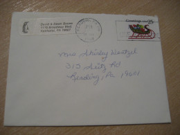 READING 1989 Penguin Label Penguins Antarctic Cancel Cover USA South Pole Polar Antarctique Antarctics Antarctica - Antarctische Fauna