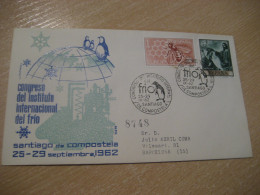 SANTIAGO DE COMPOSTELA 1962 Frio Cold Meteorology Penguin Cover SPAIN South Pole Polar Antarctique Antarctics Antarctica - Klimaat & Meteorologie