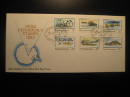SCOTT BASE 1982 Antarctic Penguin Penduins New Zealand FDC Cancel Cover ROSS DEP. South Pole Polar Antarctics Antarctica - Bases Antarctiques
