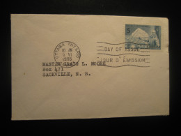 OTTAWA 1965 To Sackville Sir Wilfred Grenfell FDC Cancel Cover CANADA North Pole Polar Arctic Arctique - Explorateurs & Célébrités Polaires