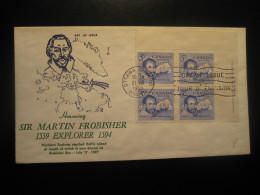 OTTAWA 1963 To Downsview Sir Martin Frobisher Bay Explorer FDC Cancel Cover CANADA North Pole Polar Arctic Arctique - Polar Explorers & Famous People