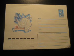 1984 Antarctic Geography Map Postal Stationery Cover RUSSIA South Pole Polar Antarctics Antarctica Antarctique - Sonstige & Ohne Zuordnung
