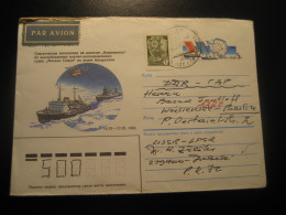 1986 Antarctic Ship Icebreaker Helicopter Stationery Card RUSSIA South Pole Polar Antarctics Antarctica Antarctique - Polar Ships & Icebreakers