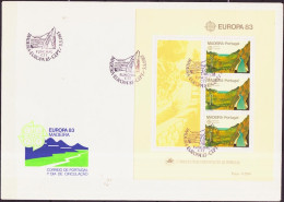 Europa CEPT 1983 Madère - Madeira - Portugal FDC Y&T N°BF4 - Michel N°B4 - 37,50e EUROPA - 1983