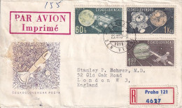 Czechoslovakia 1963 Space Cover FDC , 60h  Luna 9, 1k Mars 1 , 1.60k Spacecraft To Jupiter - Covers & Documents