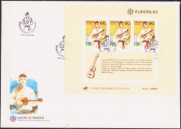 Europa CEPT 1985 Madère - Madeira - Portugal FDC Y&T N°BF6 - Michel N°B6 - 60e EUROPA - 1985