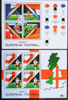 GIBRALTAR - IVERT HOJAS BLOQUES Nº 38+39 NUEVOS ** COPA DE EUROPA DE FUTBOL - EURO 2000 - Gibraltar