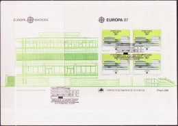 Europa CEPT 1987 Madère - Madeira - Portugal FDC Y&T N°BF8 - Michel N°B8 - 74,50e EUROPA - 1987